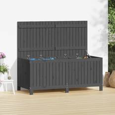 vidaXL Tuinbox Massief Grenenhout Grijs 147 x 68 x 64 cm