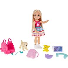 Barbie Spielzeuge Barbie Chelsea Travel dukke m. rejsetilbehør