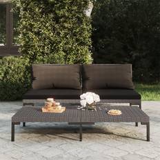 vidaXL havesofa 2 hynder polyrattan Modulsofa