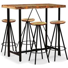 vidaXL massivt genbrugstræ Conjunto de Bar Exterior