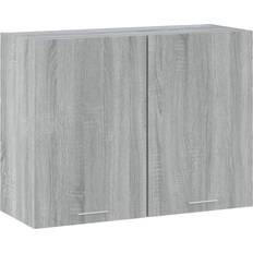 vidaXL Armoire Suspendue Sonoma Gris 80 x 31 x 60 cm Meuble Mural