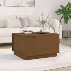 vidaXL 60x50x35 massivt fyrretræ gyldenbrun Sofabord