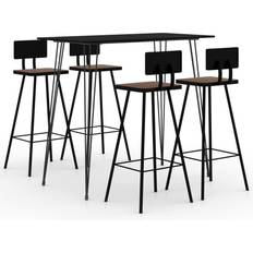 vidaXL 5 Bargrupp, 1 Bord inkl. 4 Stolar