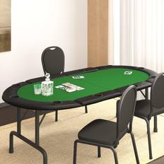 Sports de Table vidaXL Dessus De Table De Poker Pliable 10 Joueurs Vert 208x106x3 cm