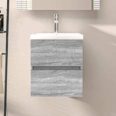 Muebles de Baño vidaXL grey sonoma Sink