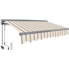 Red Patio Awnings Classic Series EA1210-A332H 12'x10' MOTORIZED Patio Retractable Awning Top-Quality