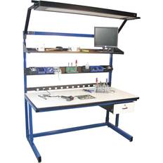 Work Benches Proline Global Industrial Bench-In-A-Box Cantilever Workbench, Plastic Laminate Top, 60"Wx30"D, Blue