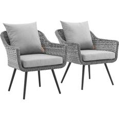 Gray Garden Chairs modway Endeavor Armchair