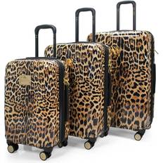 Suitcase Sets Badgley Mischka Leopard 3 Luggage