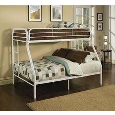 White Beds Acme Furniture Tritan Collection 02053WH 78" Twin/Full Bunk Bed