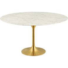 Gold Dining Tables modway Lippa Collection EEI-3234-GLD-WHI Dining Table