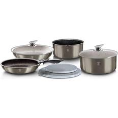 Cookware Berlinger Haus 9-Piece Ergonomic Handle, Carbon Cookware Set with lid