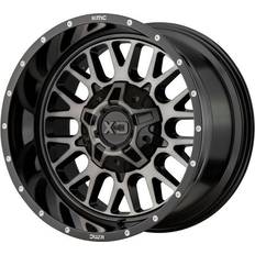 Car Rims Wheels XD842 Snare, 20x9 with 5x127 5x139.7 Bolt Pattern Gloss Black Tint