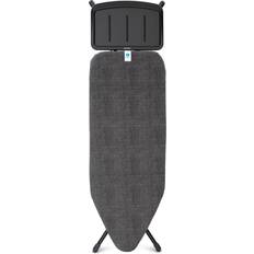 Zwart Strijkplanken Brabantia Strijkplank C, 124x45 cm, solide stoomunithouder Denim Blue Blauw