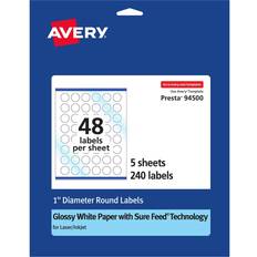 FSC (The Forest Stewardship Council) Label Makers & Labeling Tapes Avery Round Labels with Sure Feed