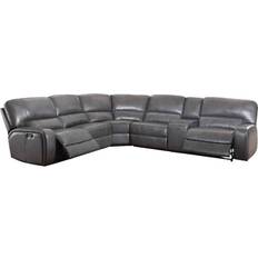 Leather Sofas - Wood Acme Furniture Saul Sofa 138" 6 Seater