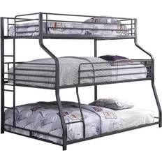 Metal triple bunk bed Acme Furniture Caius II Gunmetal Triple Bunk Bed