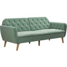 Novogratz Tallulah Memory Light Green Velvet Soffa 210.8cm 2-sits