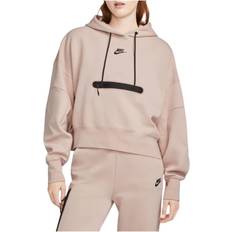 Nike tech fleece beige hoodie NIKE Sportswear Tech Fleece Women's Oversized Crop Pullover Hoodie