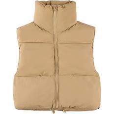 Cropped Vests Uaneo Cropped Puffer Vest Women