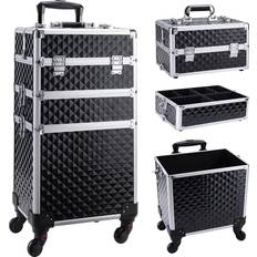 Aluminum Beauty Cases Frenessa 3 in 1 Rolling Makeup Train Case 67cm