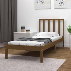 vidaXL honey brown, 100 Pine Bed