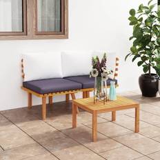 vidaXL Divani Giardino 2 pz Con Cuscini in Massello di Acacia Set da Lounge da Esterno