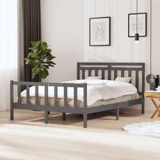 Senger & Madrasser vidaXL grey, 150 Solid Bed Frame Sängram