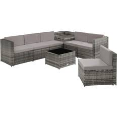 Tectake Havemøbler tectake Verona Loungesæt, 1 borde inkl. 6 sofaer