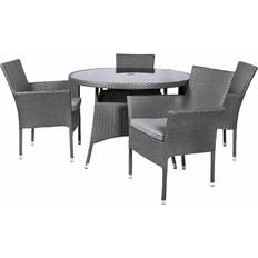 Bleu Ensembles repas de patio Royalcraft Malaga 4 Stacking Ensemble repas de patio