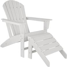 Liegestühle tectake Garden chair with footstool