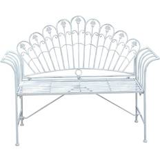 GlamHaus Foldable Shabby Chic Garden Bench