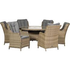 Royalcraft Wentworth 6 Round Highback Comfort Patio Dining Set