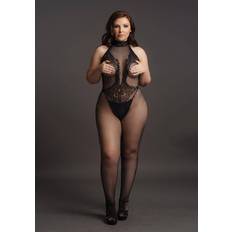 Le Désir Catsuit Net lace Curvy black