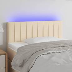 Beige Cabeceros vidaXL Con LED De Tela Color Crema 80x5x78/88 cm Cabecero