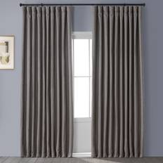 Exclusive Fabrics & Furnishings Half Price Drapes Faux Linen Textured Curtains 108 Inches
