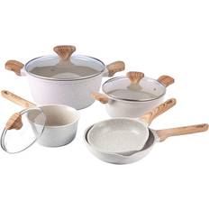 Country Kitchen Nonstick Cookware Set with lid 8 Parts