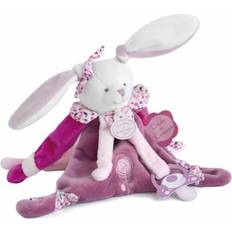 Violett Schmusetücher Doudou Gift Set Bunny with Soother Clip Plüschspielzeug mit Clip 1 St