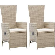 vidaXL Havelænestole 2 stk. hynder polyrattan Havestol