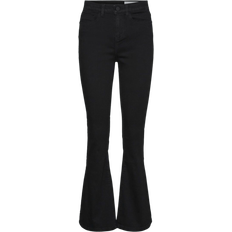 Sallie High Waist Flared Jeans - Black