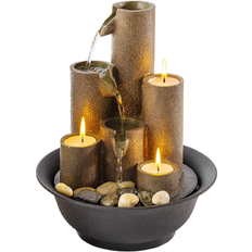 Alpine Corporation Tiered Column Tabletop Fountain