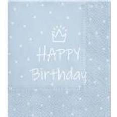 Godan Birthday napkins blue 33x33cm 20pcs