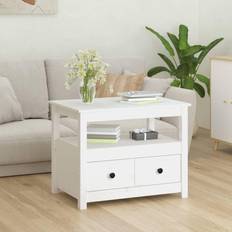 vidaXL 71x49x55 massivt fyrretræ Sofabord