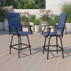 Blue Outdoor Bar Stools Flash Furniture Valerie