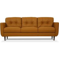 Camel color leather sofa Acme Furniture Radwan Sofa