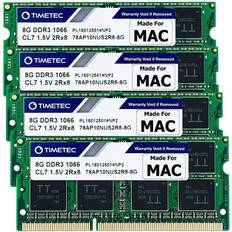 Timetec Hynix IC 32GB KIT(4x8GB) Compatible for Apple Late 2009 iMac 27inch DDR3 PC3-8500 1067MHz/1066MHz CL7 204 Pin 1.5V Dual Rank 2R8 Memory