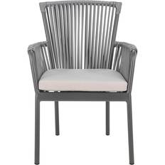 Gray Patio Chairs Safavieh PAT4024A-SET2 Paolo Stackable Rope