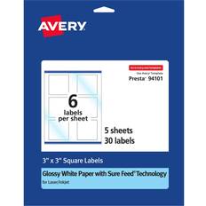 FSC (The Forest Stewardship Council) Label Makers & Labeling Tapes Avery Square Labels with Sure Feed