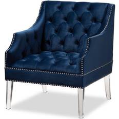 Baxton Studio Silvana Velvet Lounge Armchair