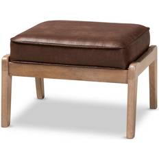 Baxton Studio Sigrid Foot Stool 14.4"